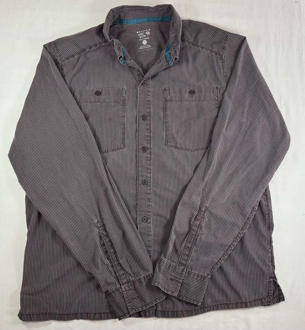 Mountain Hardwear Long Sleeve Striped Button Up Shirt M